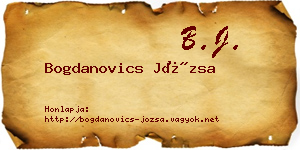 Bogdanovics Józsa névjegykártya